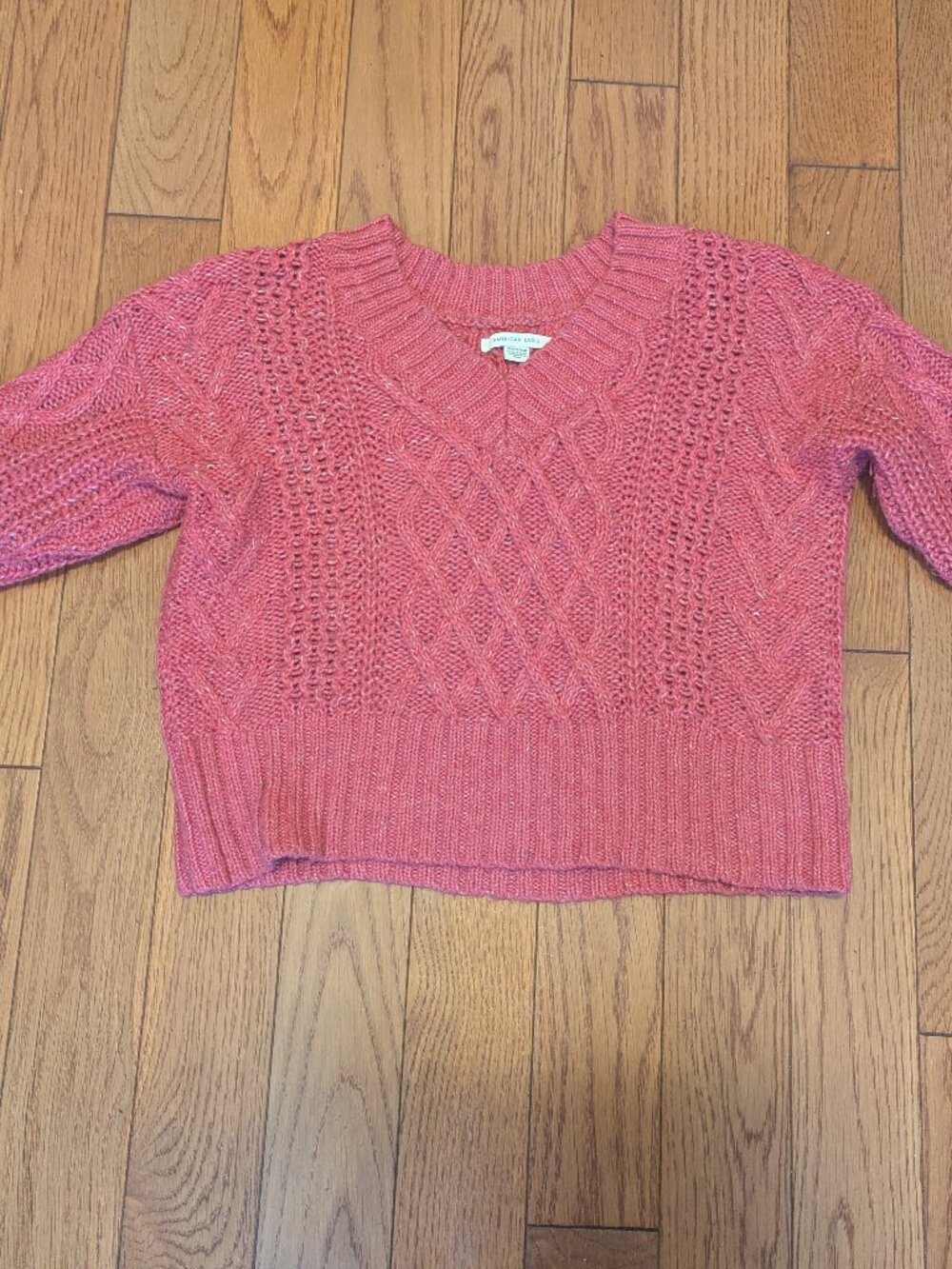 American Eagle Crop V-Neck Sweater